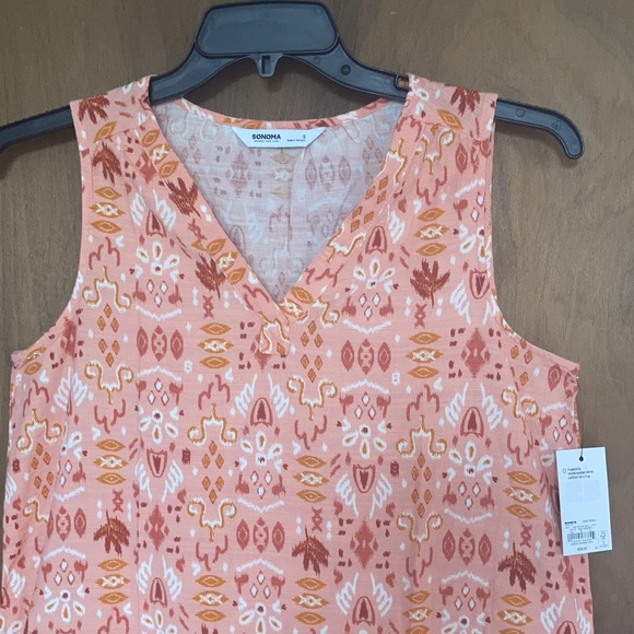 Sonoma print sleeveless top size S - Picture 6 of 13